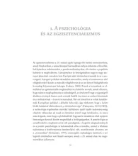 Az egzisztenciális pszichológia története és irányzatai – Bevezetés az egzisztenciális pszichológiába I.
