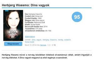Herbjørg Wassmo: Dina vagyok c. könyve az Olvasóterem oldalán
