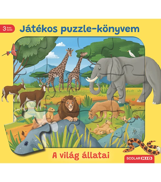 Játékos puzzle-könyvem: A világ állatai