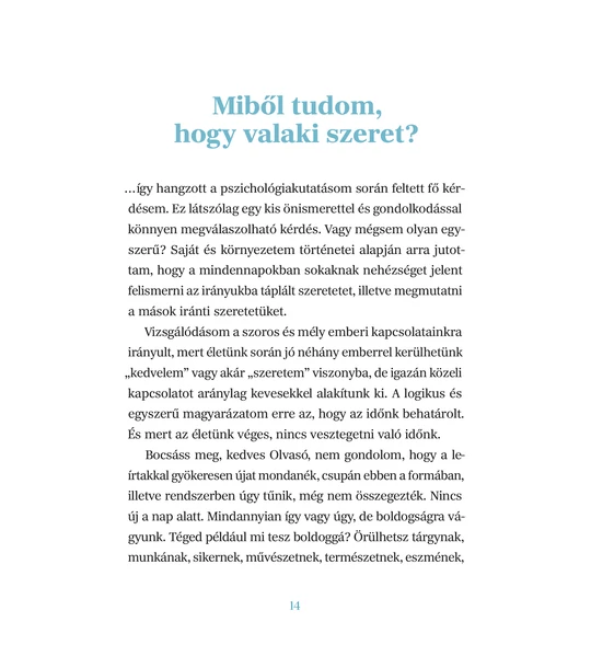 A szeretet atomjai – Miből tudom, hogy valaki szeret?