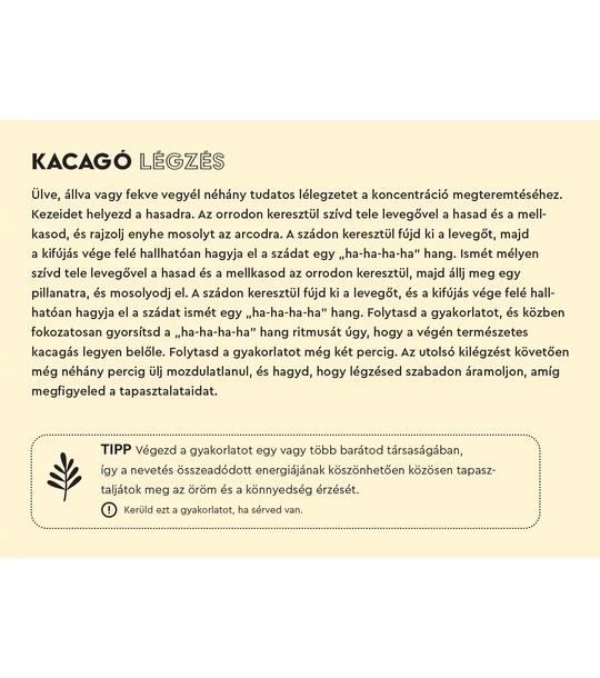 Légzőgyakorlat-kártyák – 50 légzőgyakorlat meditációhoz az elme, a test és a lélek számára