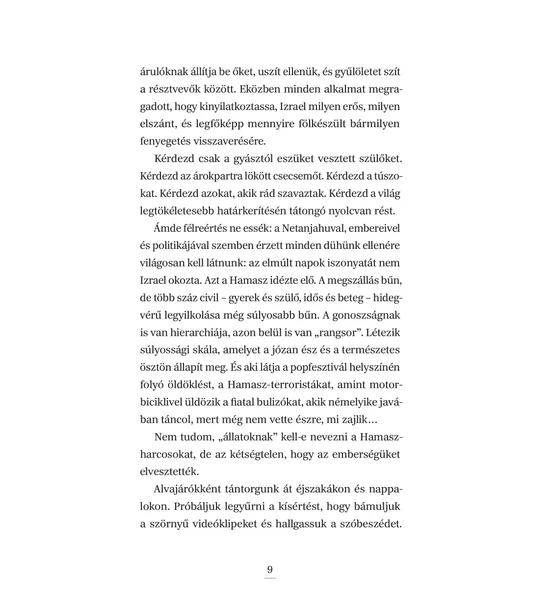 A béke az egyetlen út - David Grossman az izraeli–palesztin konfliktusról