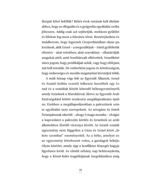 A béke az egyetlen út - David Grossman az izraeli–palesztin konfliktusról