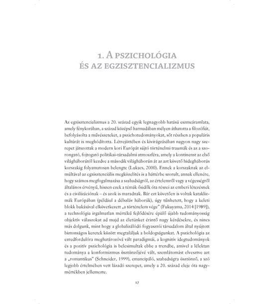 Az egzisztenciális pszichológia története és irányzatai – Bevezetés az egzisztenciális pszichológiába I.