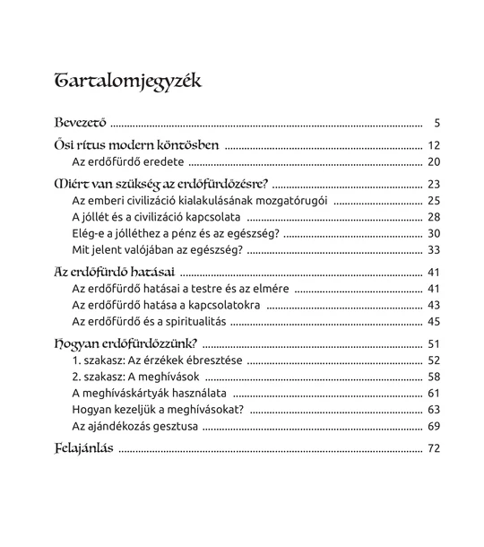 Az erdőfürdő eszköztára